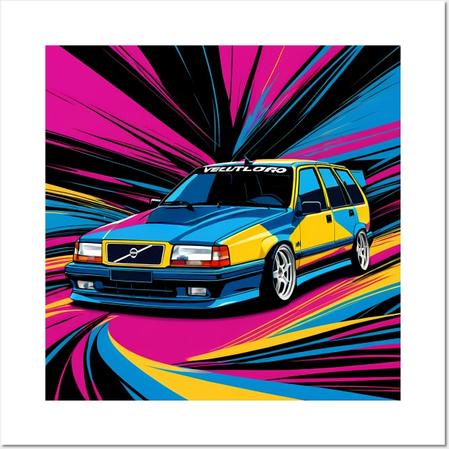 Volvo 850r Station Wagion Wall Art by TaevasDesign